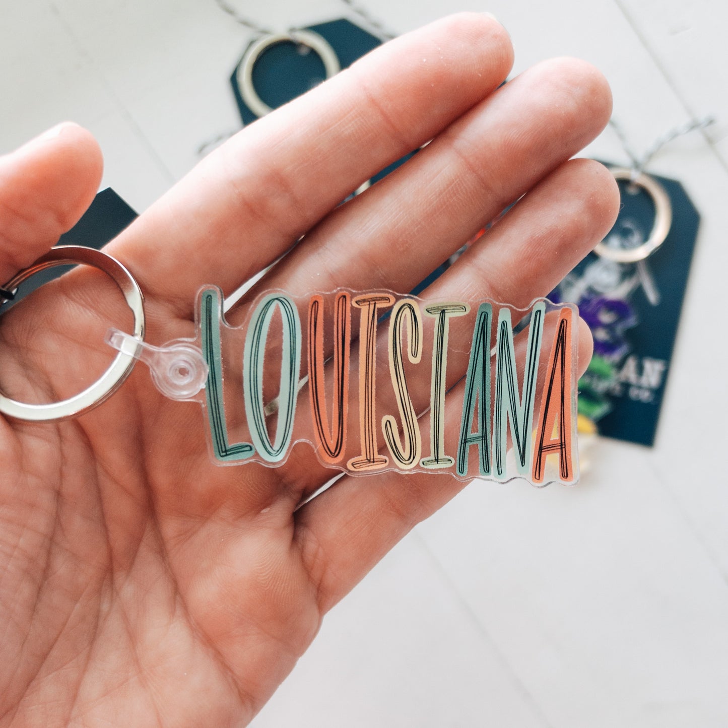 Lively Louisiana Keychain