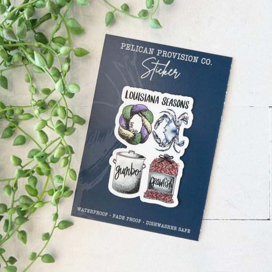 Louisiana Seasons {Crab} Sticker