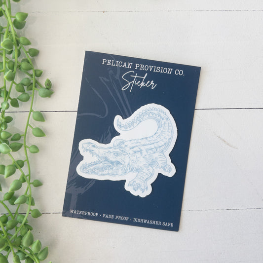 Chinoiserie Alligator Sticker