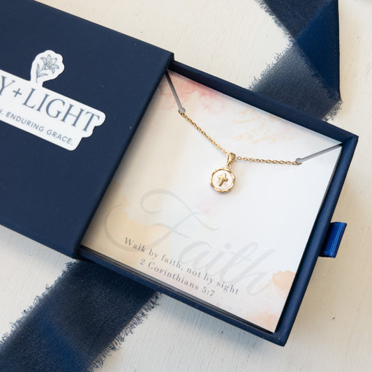 Faith Necklace, Gold