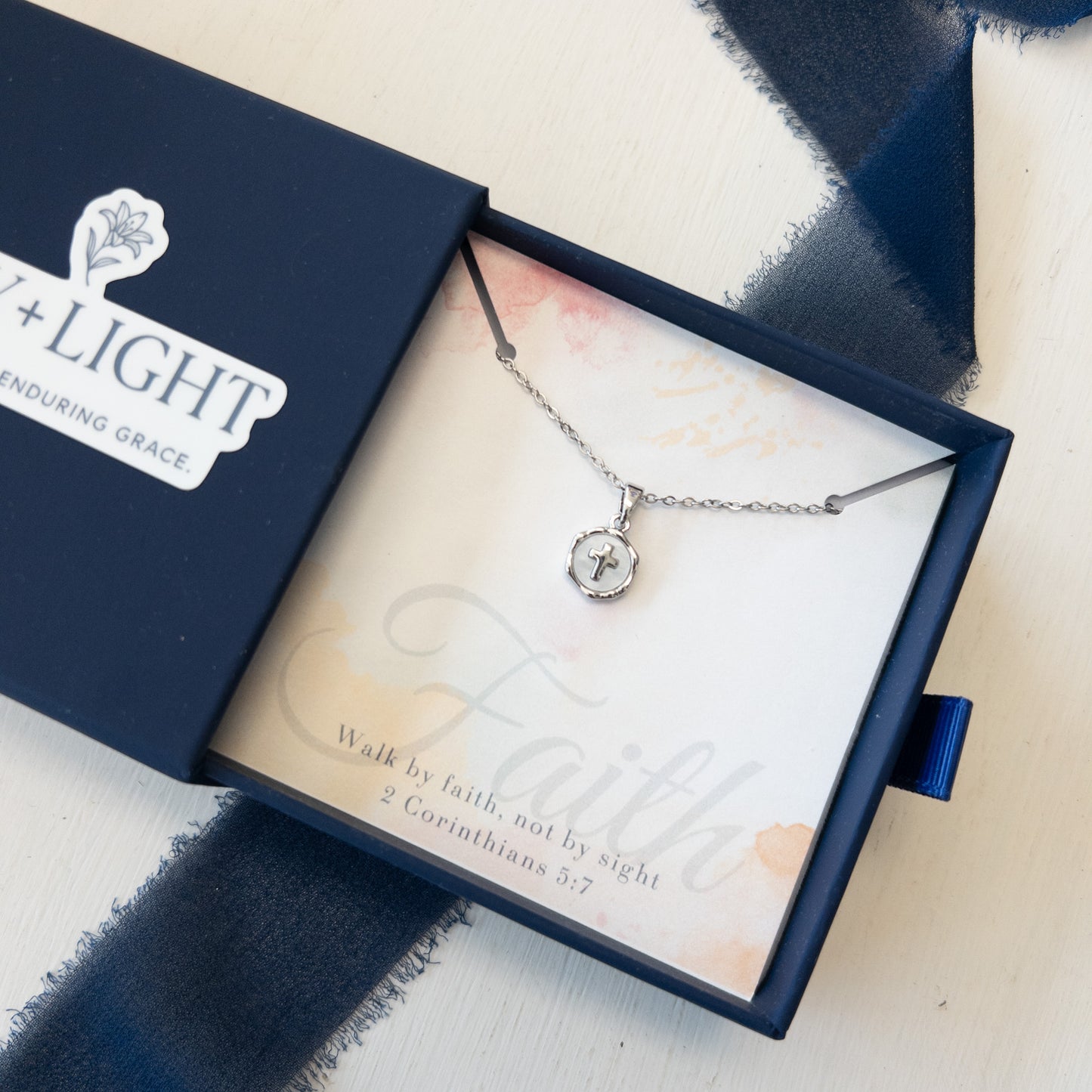 Faith Necklace, Silver