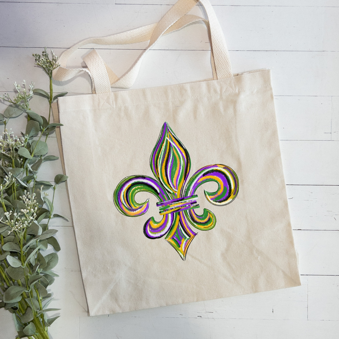 Mardi Gras Fleur De Lis Bead Bag