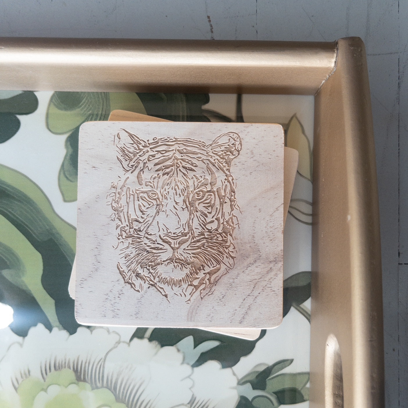 Tiger Coaster Duo {set of 2}