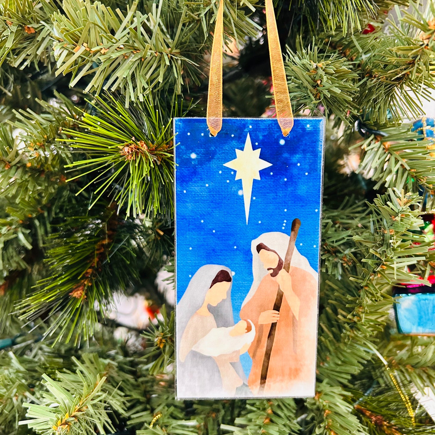 Nativity {Rectangle} Ornament