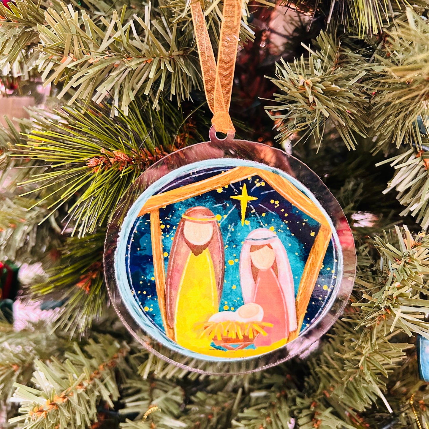 Nativity {Round} Ornament