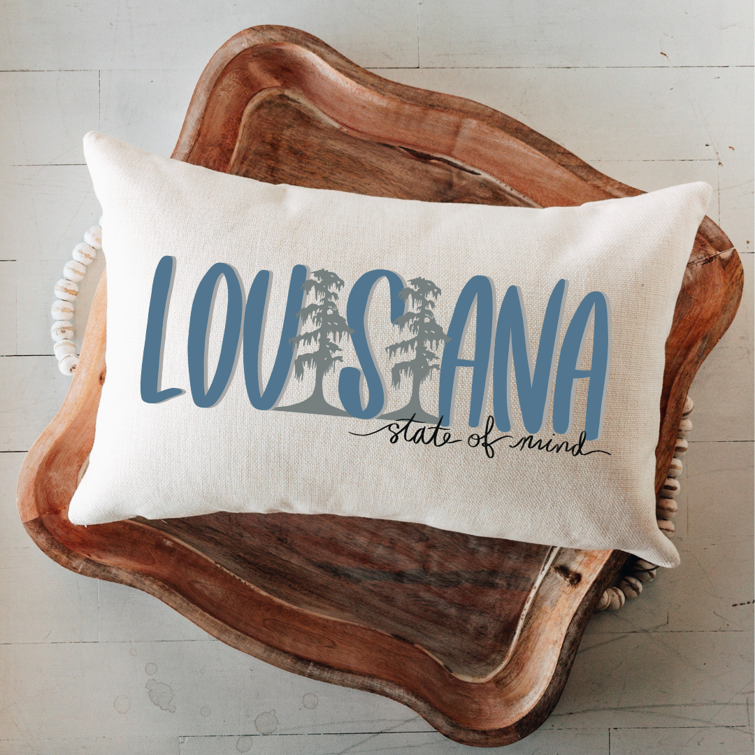 Cypress Tree State of Mind Lumbar Pillow