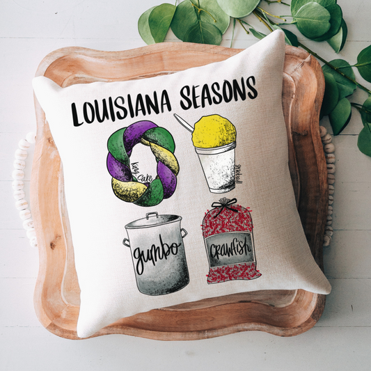 Louisiana Seasons {Snoball} Pillow