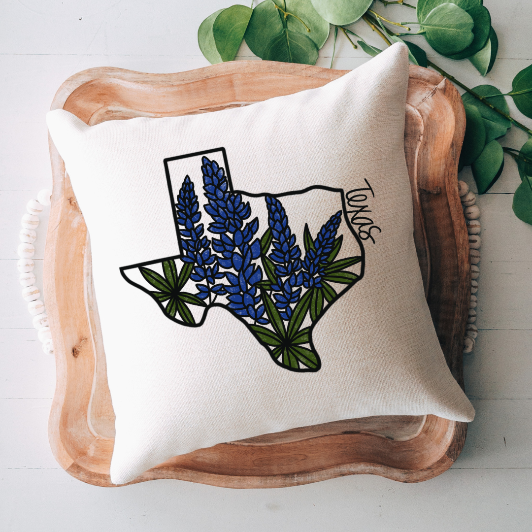 Texas Bluebonnet Pillow
