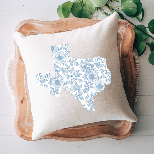 State In Bloom, Texas Pillow