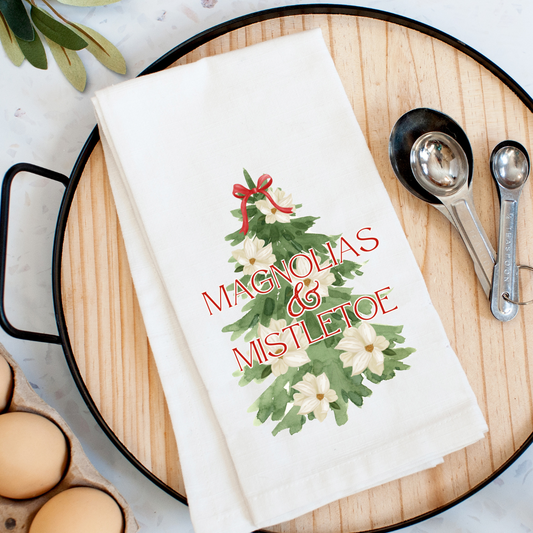 Magnolias & Mistletoe Kitchen Towel