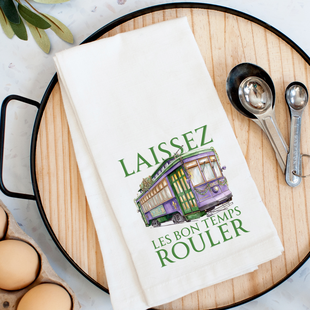 Streetcar Laissez Les Bon Temps Kitchen Towel