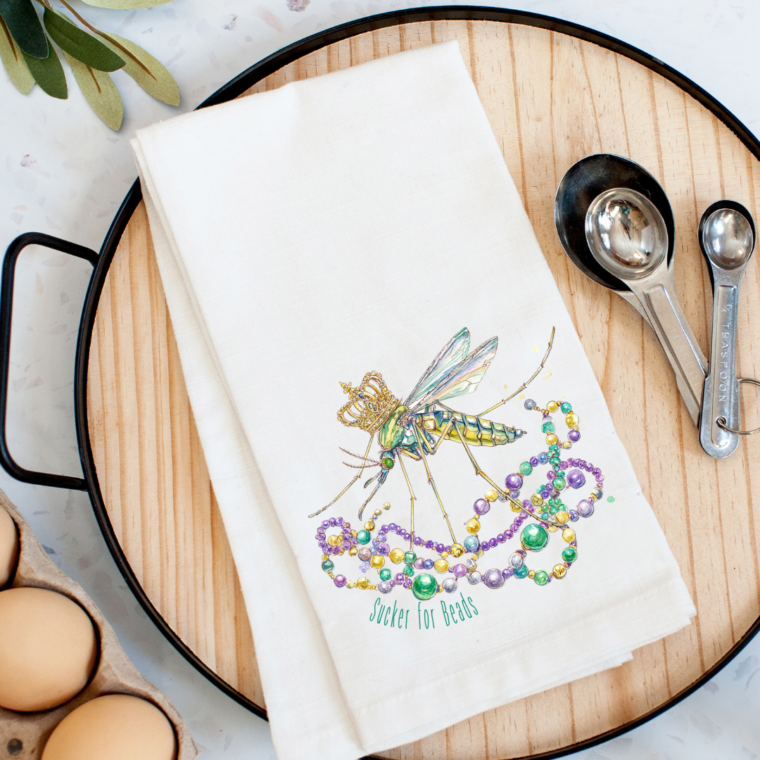 Sucker for Beads Kitchen Towel