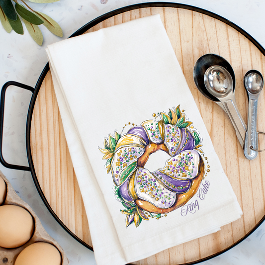 King Cake Kitchen Towel