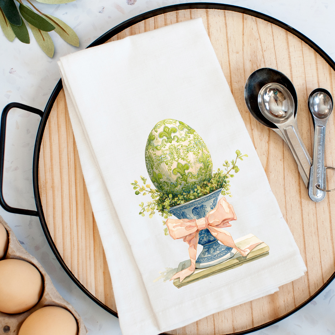 Fleur De Lis Egg Kitchen Towel