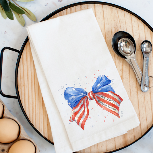 Home of the Free Bow Kitchen Towel