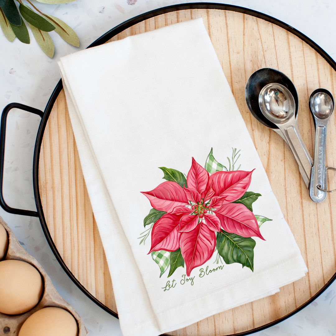 Let Joy Bloom Kitchen Towel