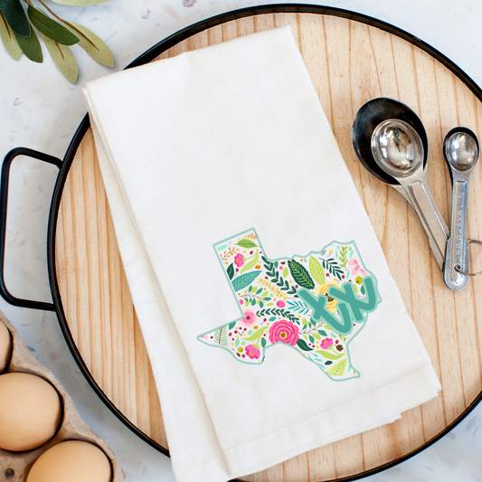 Texas Bright Floral Kitchen Towel