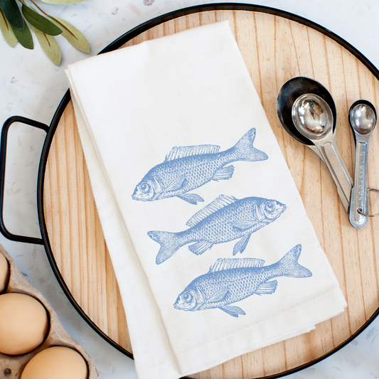 Chinoiserie Fish Kitchen Towel