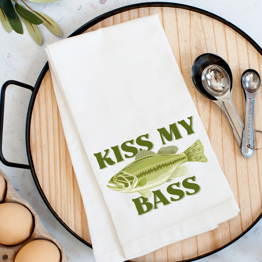 Kiss My Bass Kitchen Towel