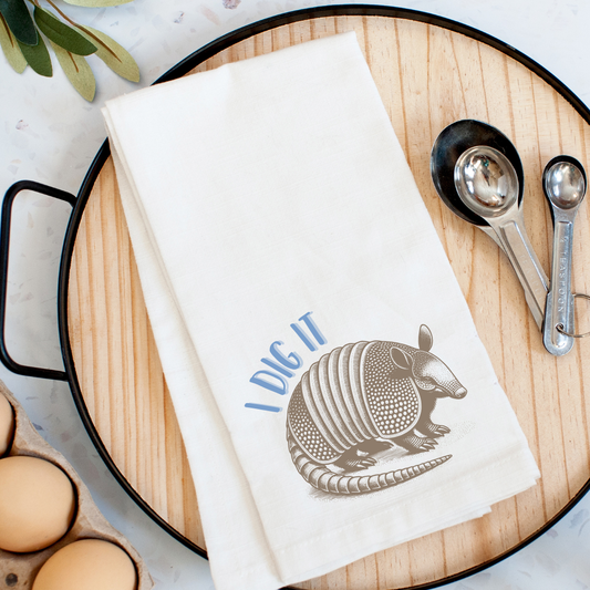 Armadillo Dig It Kitchen Towel