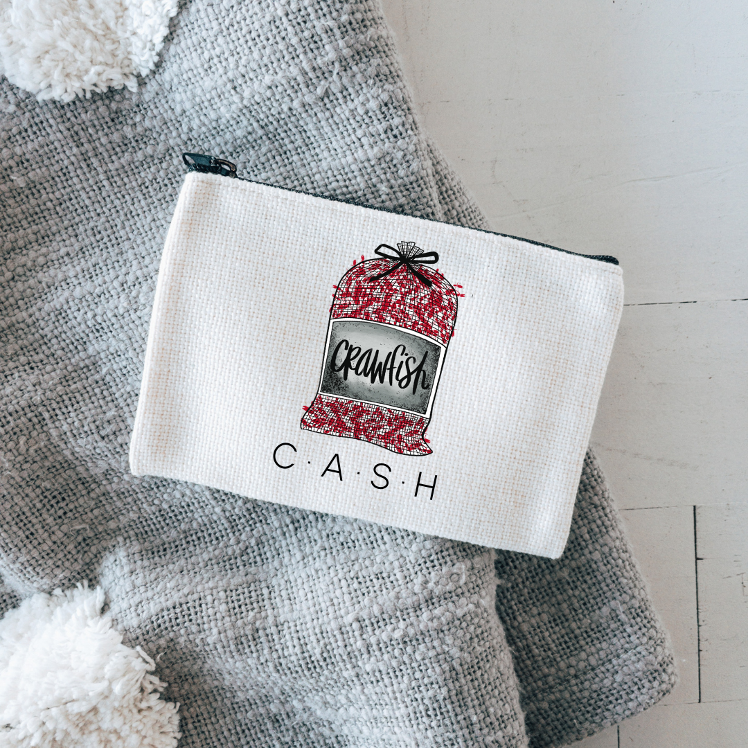 Crawfish Cash Zippered Pouch