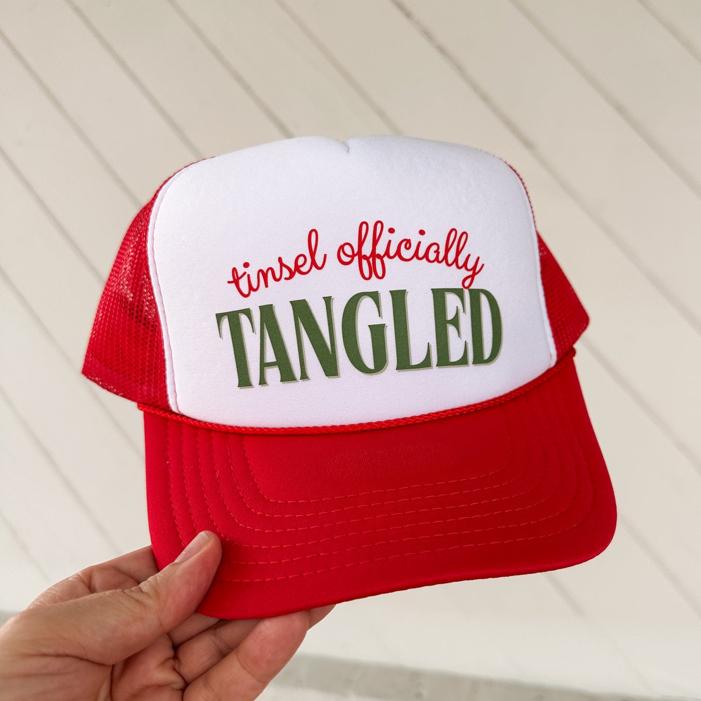 Tinsel Tangled Trucker Hat