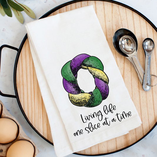 King Cake Slice Kitchen Towel