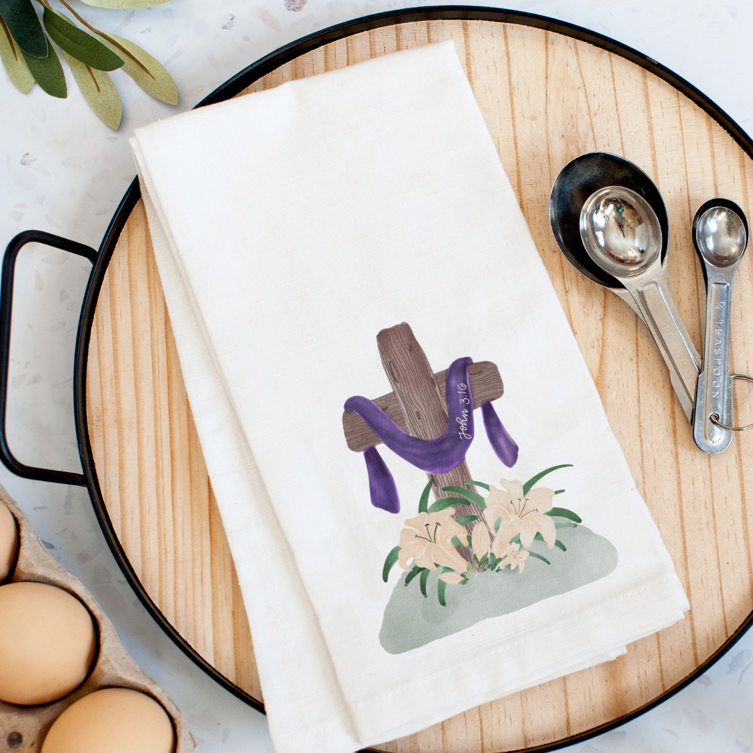 Easter Cross Kitchen Towel