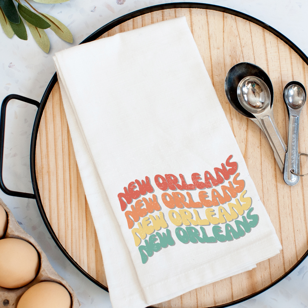 Wavy New Orleans Kitchen Towel