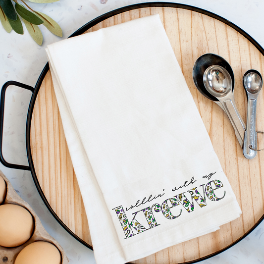 Krewe Letter Icons Kitchen Towel