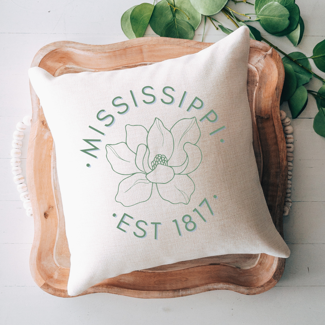 State Flower, MS Pillow